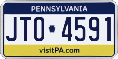 PA license plate JTO4591