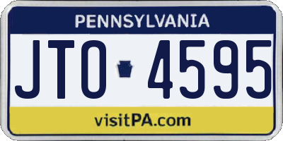 PA license plate JTO4595