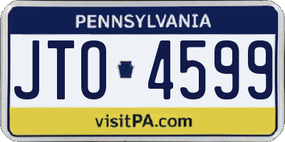 PA license plate JTO4599