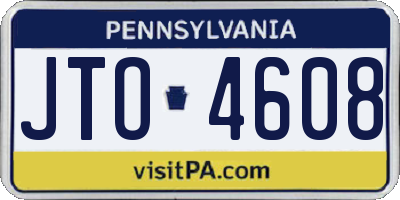 PA license plate JTO4608
