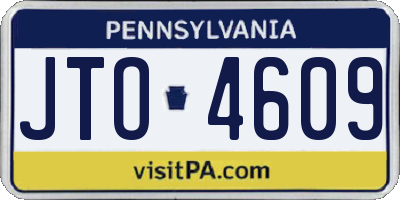 PA license plate JTO4609