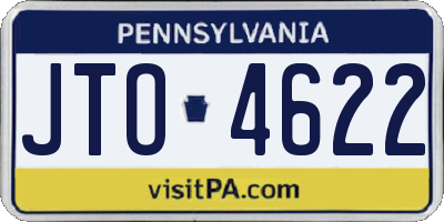 PA license plate JTO4622