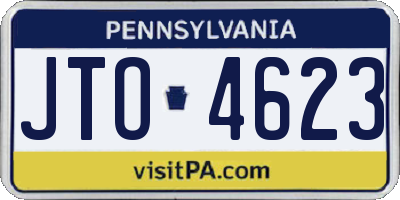 PA license plate JTO4623