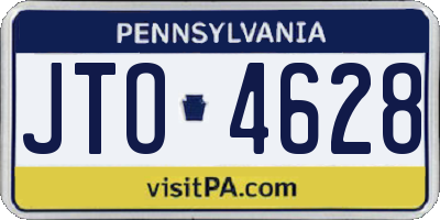 PA license plate JTO4628