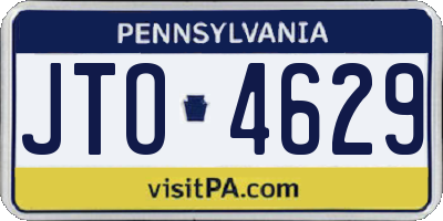 PA license plate JTO4629