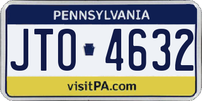 PA license plate JTO4632