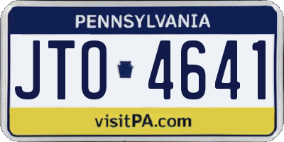 PA license plate JTO4641