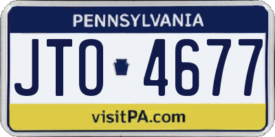 PA license plate JTO4677