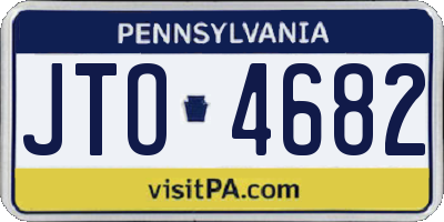 PA license plate JTO4682