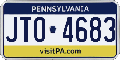 PA license plate JTO4683