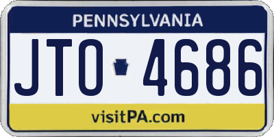 PA license plate JTO4686