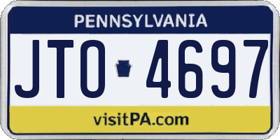 PA license plate JTO4697