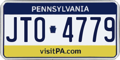 PA license plate JTO4779