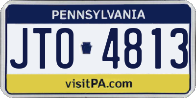 PA license plate JTO4813