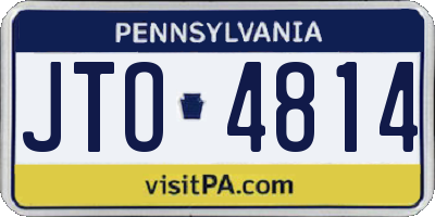 PA license plate JTO4814