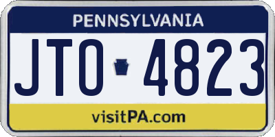 PA license plate JTO4823