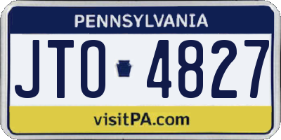 PA license plate JTO4827
