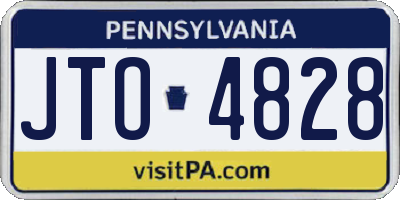 PA license plate JTO4828