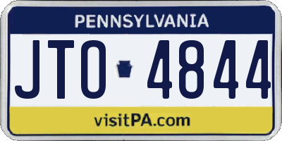 PA license plate JTO4844