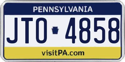 PA license plate JTO4858