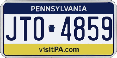 PA license plate JTO4859