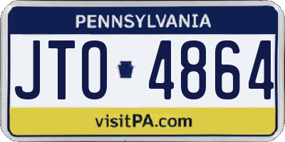 PA license plate JTO4864