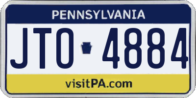 PA license plate JTO4884