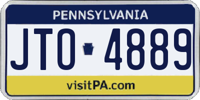PA license plate JTO4889