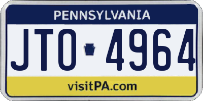 PA license plate JTO4964