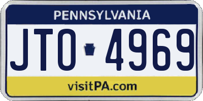 PA license plate JTO4969