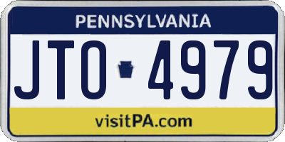 PA license plate JTO4979