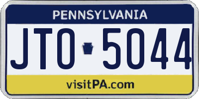 PA license plate JTO5044