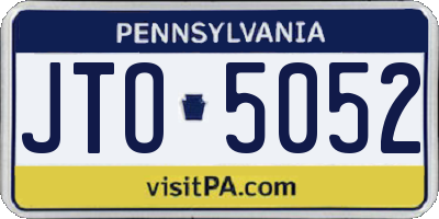 PA license plate JTO5052