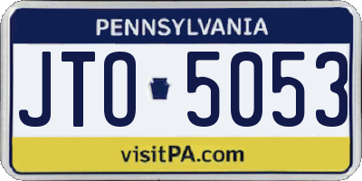 PA license plate JTO5053