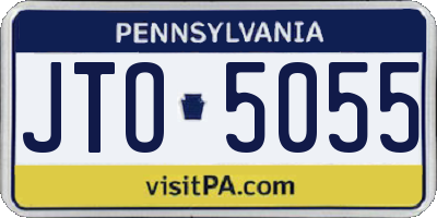PA license plate JTO5055