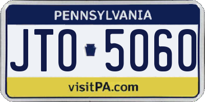 PA license plate JTO5060
