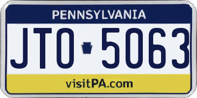 PA license plate JTO5063