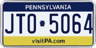 PA license plate JTO5064