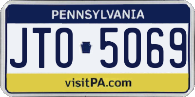 PA license plate JTO5069