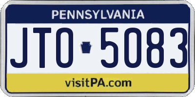 PA license plate JTO5083