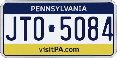 PA license plate JTO5084