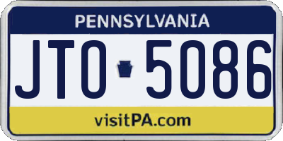 PA license plate JTO5086
