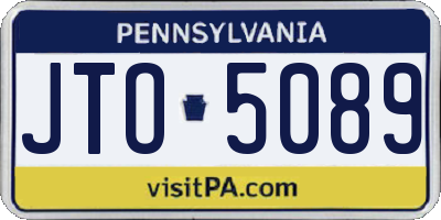 PA license plate JTO5089