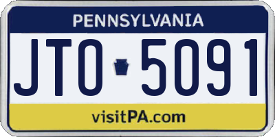 PA license plate JTO5091