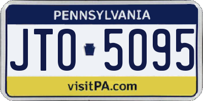 PA license plate JTO5095