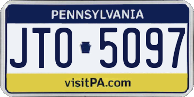 PA license plate JTO5097