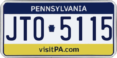 PA license plate JTO5115