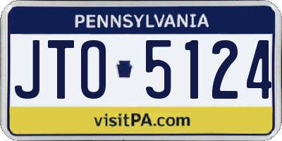 PA license plate JTO5124