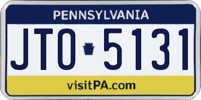 PA license plate JTO5131