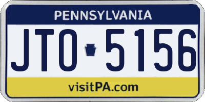 PA license plate JTO5156